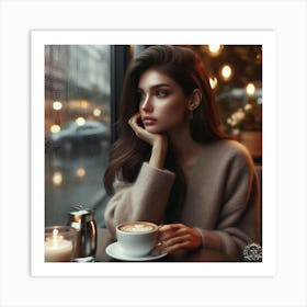 Portrait Of A Beautiful Woman Art Print