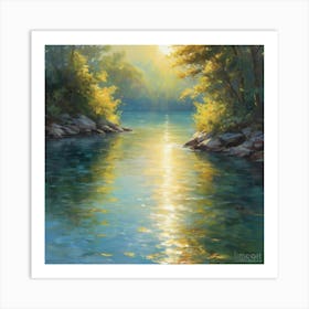 Sunlit Waters Impression Art Print 3 Art Print