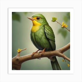 Bird On A Branch Art Print