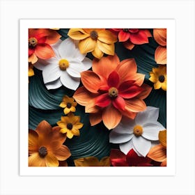 Paper Flowers 5 Art Print