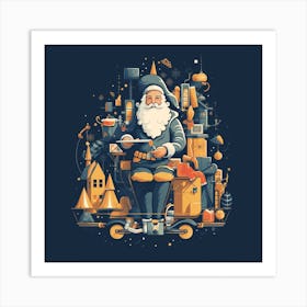 Santa Claus In The City Art Print