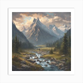 Mountain Stream Art Print