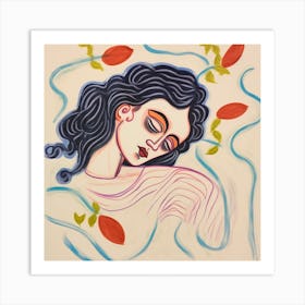 Dreaming Woman 1 Art Print