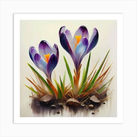 Crocuses Art Print