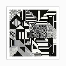 Bold Geometric Shapes pic cell art print1 Art Print