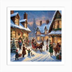 Christmas Village 2 Art Print