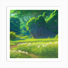 Green Forest 1 Art Print