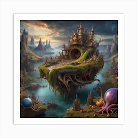 Octopus Island 1 Art Print