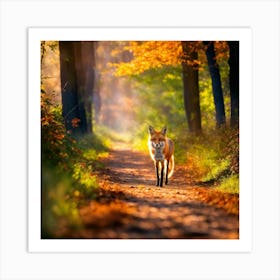 Fox In The Forest 1 Art Print