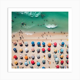 Aerial View Beach Club Summer Photography 2 Art Print