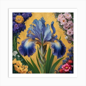 Blue Iris Art Print