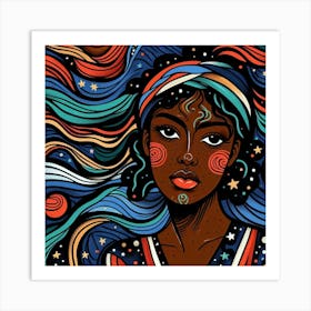 Calithia Celestial Portrait Art Print