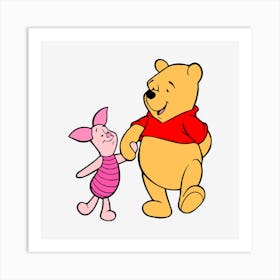 Winnie The Pooh And Piglet Art Print