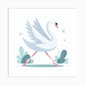 A swan ballerina 1 Art Print