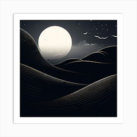 Night In The Desert art print Art Print