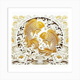 Golden fish 8 Art Print