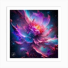 Flower In Space Art Print