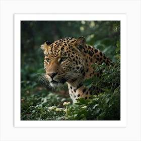 Leopard In The Forest Art Print