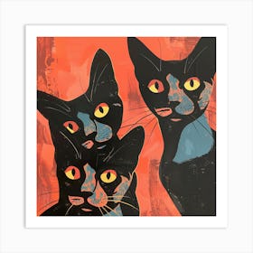 Kisha2849 Burmese Cats Picasso Style No Negative Space Full Pag 884e2c88 8ad0 4f57 Ba01 1a317fabf569 Art Print