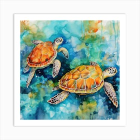 Sea Turtles 3 Art Print