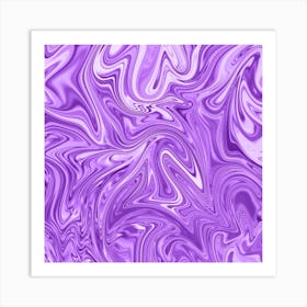 Indigo Liquid Marble Art Print