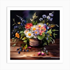 Bouquet Flowers Art Print