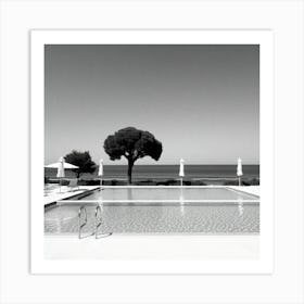 Swimming Pool By The Sea Art Print