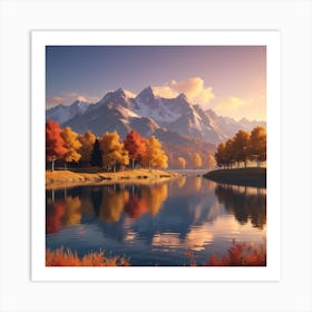 Autumnal Reflections Art Print