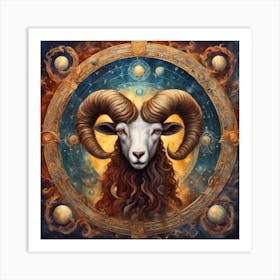 Aries the Ram Art Print