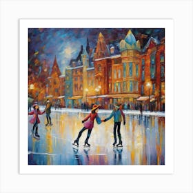 Ice Skating Art Print