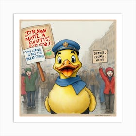 Duck Protest Art Print