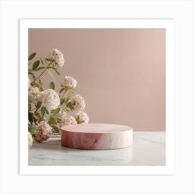 Pink Marble Cake 8 Art Print