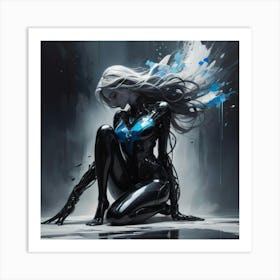 Cyborg Girl Art Print