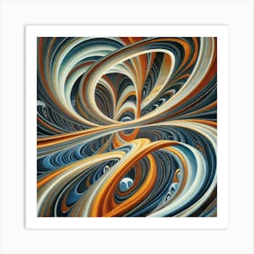 Interstellar laser light line pattern abstract art 3 Art Print