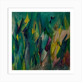 Bedroom Abstract Wall Art, Spring Meadow  Art Print