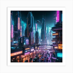 Futuristic Cityscape Art Print