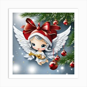 Angel Christmas 1 Art Print