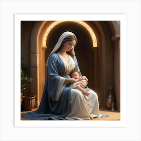 Virgin And Child Art Print