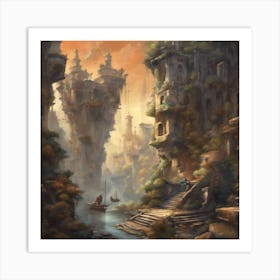 Fantasy City 7 Art Print