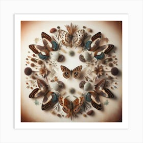 Butterflies In A Circle Art Print