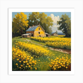 Yellow Dandelions Art Print