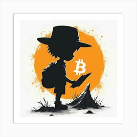 Bitcoin In A Hat Art Print