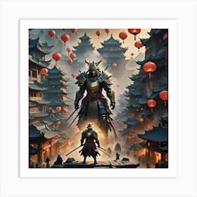 Shadow Of The Samurai Art Print