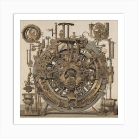 Mechanical Clock Art Print