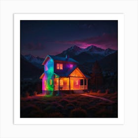 House At Night 3 Art Print