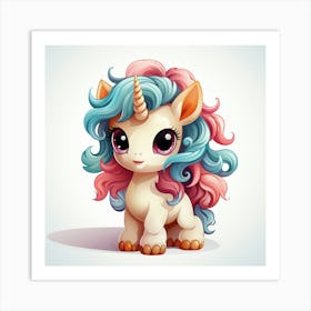 Cute Unicorn 2 Art Print