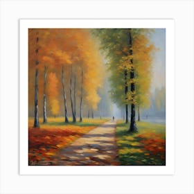 Autumn In The Park Art Print