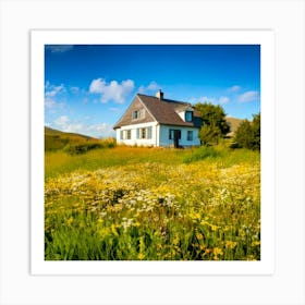 Firefly Charming House In A Blooming Summer Meadow 9479 (2) Art Print