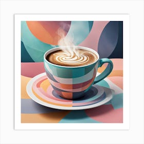 Coffee Cup And Saucer art print Art Print