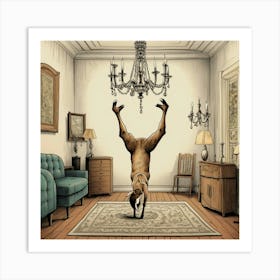 Dog In A Room Art Print